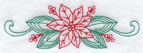 Poinsettia Spray (Redwork)