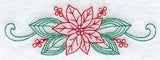 Poinsettia Spray (Redwork)
