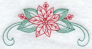 Poinsettia Arch (Redwork)