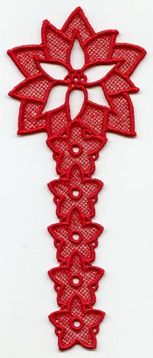 Poinsettia Bookmark (Lace)