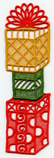 Stacked Gifts Bookmark (Lace)