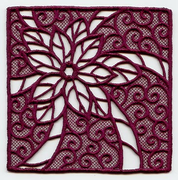 Poinsettia Square Accessory (Lace)