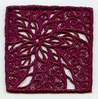 Poinsettia Square - Lg (Lace)