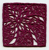 Poinsettia Square - Lg (Lace)