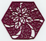 Poinsettia Hexagon - Lg (Lace)