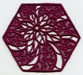 Poinsettia Hexagon - Lg (Lace)