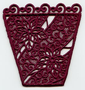 Poinsettia Side - Lg (Lace)