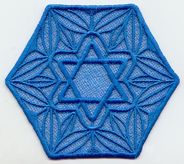 Chanukah Hexagon - Lg (Lace)