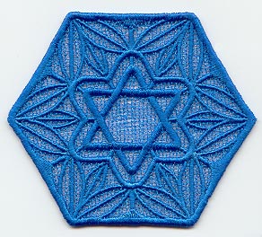 Chanukah Hexagon - Lg (Lace)