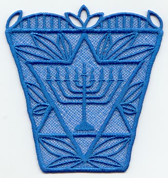 Chanukah Side Piece - Lg (Lace)
