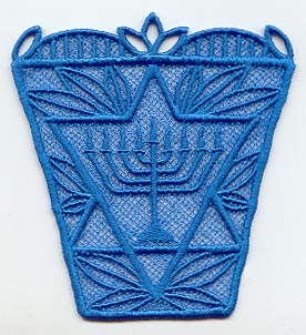 Chanukah Side Piece - Lg (Lace)