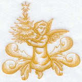 Christmas Angel and Tree (Toile)