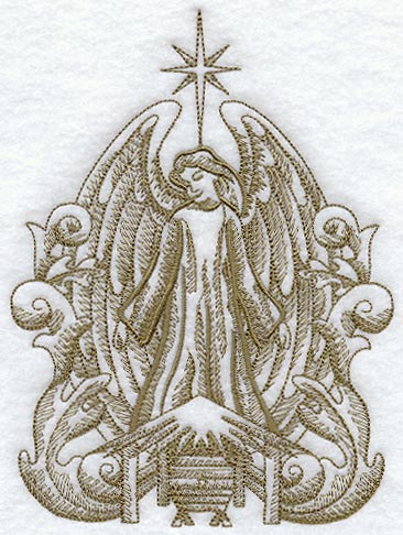 Angel and Manger (Toile)