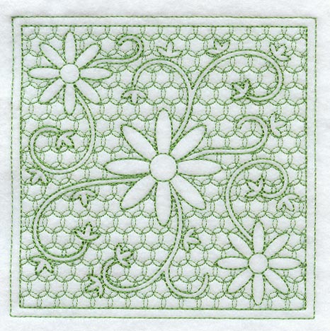 Daisy Square (Trapunto)