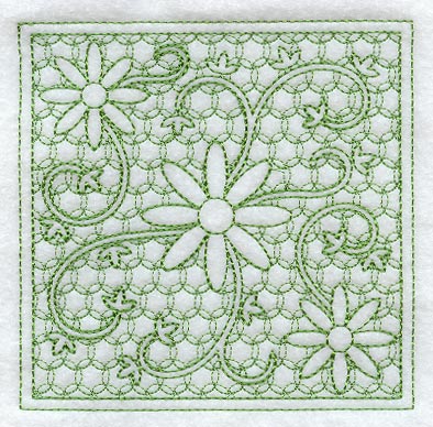 Daisy Square (Trapunto)