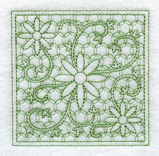 Daisy Square (Trapunto)