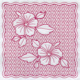 Hibiscus Square (Trapunto)