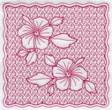 Hibiscus Square (Trapunto)