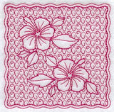 Hibiscus Square (Trapunto)