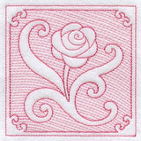 Rose Square (Trapunto)