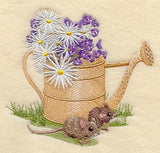 Flowering Watering Can and Mice