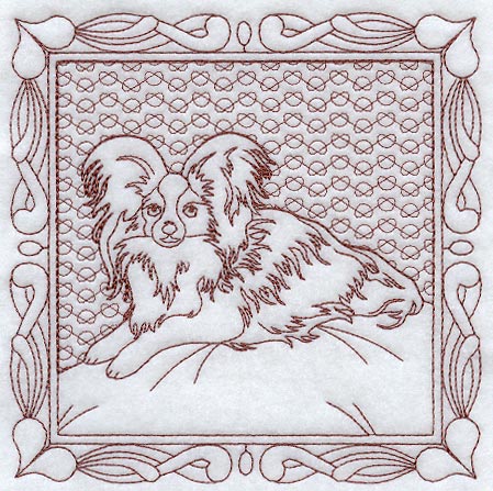 Papillon Square (Trapunto)