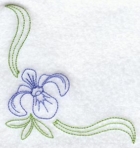 Iris Corner (Redwork)