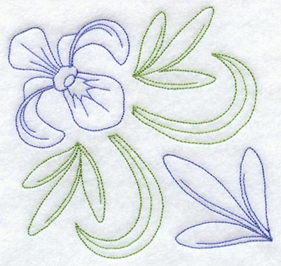 Iris Square (Redwork)