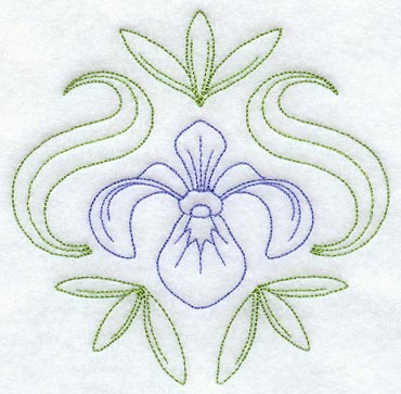 Iris Circle (Redwork)