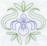 Iris Circle (Redwork)