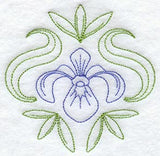 Iris Circle (Redwork)