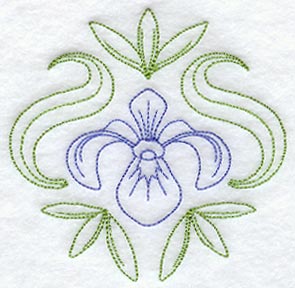 Iris Circle (Redwork)