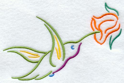 Hummingbird and Flower