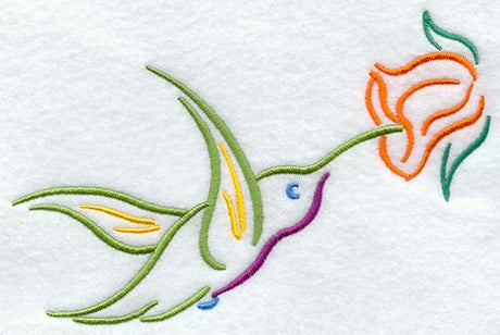 Hummingbird and Flower