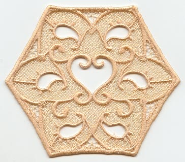 Paisley Hexagon - Lg (Lace)