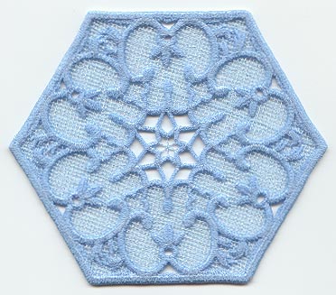Leafy Vines Hexagon - Lg (Lace)