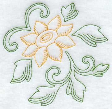 Sunflower Circle (Redwork)
