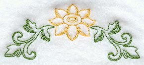 Sunflower Arch (Redwork)