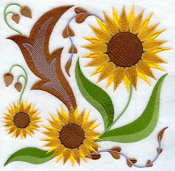 Sunflower Square (Jacobean)