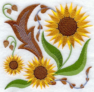 Sunflower Square (Jacobean)