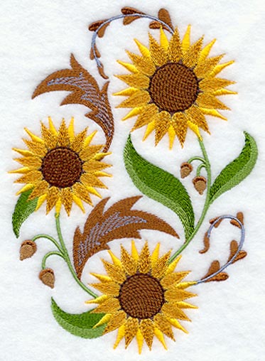 Sunflower Oval (Jacobean)