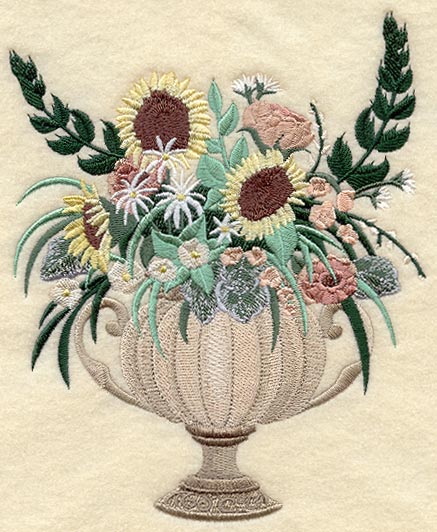 Tuscan Urn with Flowers I