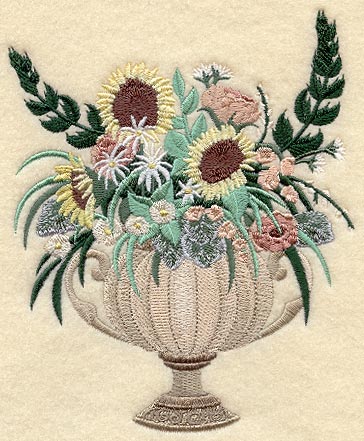 Tuscan Urn with Flowers I