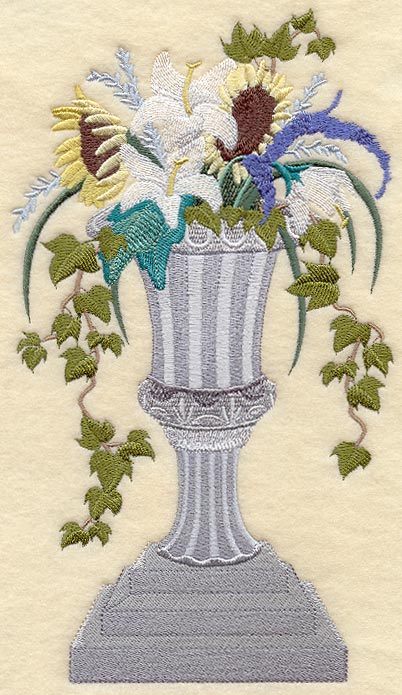 Tuscan Urn with Flowers II