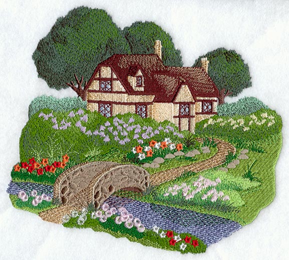 English Cottage Garden Scene