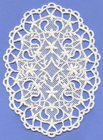 Tea Set Oval Doily (Lace)