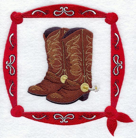Cowboy Boot Bandana Square