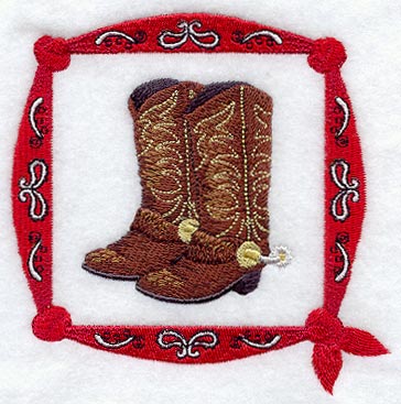 Cowboy Boot Bandana Square