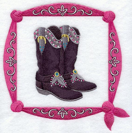 Cowgirl Boot Bandana Square