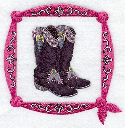 Cowgirl Boot Bandana Square
